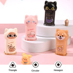 4Pcs Cute Cat Pencil Sharpeners Small Manual Pencil Sharpener Kawaii Stationery Set Kawaii School Supplies for Kawaii Office School Home Supplies