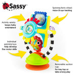 Sassy Fishy Fascination Station 2-in-1 Suction Cup High Chair Toy, Developmental Tray Toy for Early Learning, Ages 6+ Months