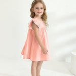 Kucnuzki Baby Girl Clothes 3 6 Month Girl Clothes Summer Pink Baby Dress Ruffle Fly Sleeve Square Neck A Line Casual Sundress Infant Dress Cute Outfit with Hat