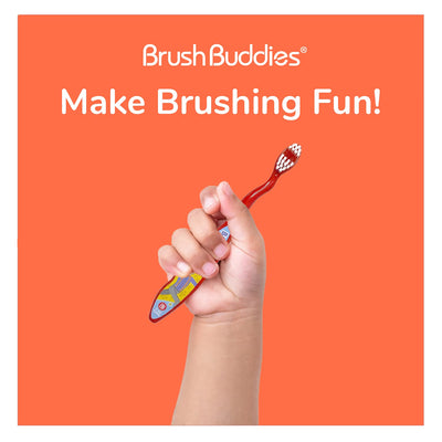 Brush Buddies Hot Wheels Manual Toothbrushes for Kids – 3 Pack | Soft Bristled Children's Toothbrushes with Fun Multi-Colored Designs, Anti-Slip Grip Handles, Perfect for Toddlers, Home Use, or Travel