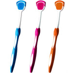 Tongue Brush, Tongue Scraper, Tongue Cleaner, Tongue Scraper Brush, Tongue Cleaner Brush, Tongue Brushes Helps Fight Bad Breath, 3 Tongue Scrapers, 3 Pack (Blue & Orange & Red)