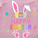 Easter Shirts for Toddler Girl Short Sleeve Easter Eggs Bunny Tshirt for Kids Cotton Tee Tops 4T