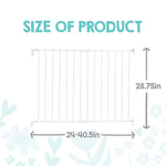 Regalo Safety 24"-40.5" Extra Wide Baby Gate for Stairs & Hallways, Hardware Mounted 2-in-1 Stair Gate for Babies, Toddlers, & Pets, White