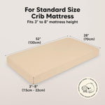 KeaBabies 2-Pack Baby Crib Sheets for Boys, Girls - 52x28 Viscose Derived from Bamboo Toddler Bed Sheets Neutral, Fitted Crib Mattress Cover for Standard Baby Bedding, Soft & Cozy (Rust)