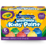 Crayola Washable Kids Paint Set (12ct), Classic and Glitter Paint for Kids, Arts & Crafts Supplies, Easter Basket Essentials, Toddler Painting Kit, 3+ [Amazon Exclusive]