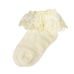 Boonbery Baby Girl Socks Lace Ruffle Socks 2/3/6 Pairs Eyelet Ankle Dress Sock for Newborn Infant Toddler 0-1/1-3/3-5 Years