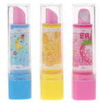 SAFIGLE 3pcs Kids Stationary Korean Stationery Kids Erasers Cute Pencil Eraser Cartoon Pencil Lipstick Pen Fruit Pattern s Stationery Novelty Rubber Pen