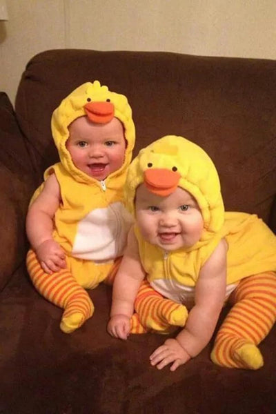 Madjtlqy Halloween Costumes Toddler Baby Boy Girl Flamingo Animal Hooded Sleeveless Romper Jumpsuit Legging Duck Outfits