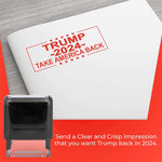 Trump 2024 Sticker - American Political Rubber Stamp with Ink Pads for Rubber Stamps- Rubber Stamps Custom, Rubber Stamps, Red Ink - Patriotic Trump Imprint