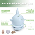 haakaa Ocean Squirter Baby Bath Toy- Mold Free Food Grade Silicone Bathtub Squirt Toys for Toddler 1-3, BPA-Free Squeeze Floating Bath Tub Toys for Babies & Infant 6-12 Months