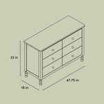 Storkcraft Rio 6 Drawer Dresser (Hazelnut) – GREENGUARD Gold Certified, Wood Dresser for Bedroom, Kids & Nursery Storage Chest, Safety Interlocking Drawers, Pre-Installed Tracks, Kids Chest