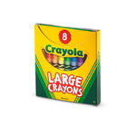 Crayola Large Crayons - Assorted (8 Count), Giant Crayons for Kids & Toddlers, Ages 2+