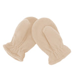 UTTPLL Toddler Mittens Unisex Sherpa Lined Fleece Gloves Winter Warm Easy-On Kids Winter Outdoor Mittens for Baby Boys Girls Beige M (Fits 6-24 Months)