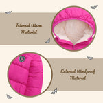Vmterliya Winter Coats for Toddler Kids Infants Baby Boys Girls Light Puffer Warm Thick Hooded Down Jacket Outerwear for 2-7 Years (2-3 T, Rose)