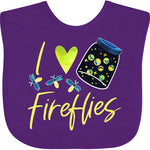 inktastic I Love Fireflies Baby Bib