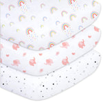 Plushii Crib Sheets for Baby Boys 4 Pack, 28"x 52" Extra Soft Microfiber Crib Sheet Set for Standard Crib & Toddler Mattress Pad, Dinosaur & Elephant & Stars & Navy Blue