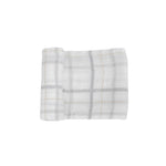Little Unicorn Premium Cotton Swaddle Baby Blanket | Breathable Fabric | for swaddling, Play, Nursing & More (Grey Plaid)