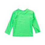 RUGGEDBUTTS® Baby/Toddler Boys Long Sleeve Rash Guard Swim Shirt w/UPF 50+ - Neon Lime, 2T