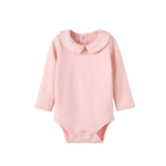 pureborn Newborn Baby Girls' Long Sleeve Cotton Bodysuit Spring Fall Solid Pink 0-3 Months