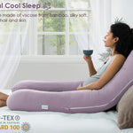 QUEEN ROSE Cooling Pregnancy Pillows, U Shaped Full Body Maternity Pillow for Pregnant Support, Purple