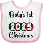 inktastic Babys 1st Christmas 2025 Baby Bib
