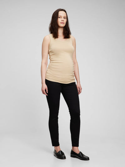 GAP Womens Maternity Inset Panel Skinny Jeans Black WASH 34REG