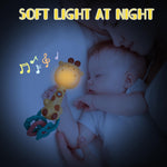 WHNKFB Baby Rattle Musical Toy, Light-Up Teething & Chew Sensory Toy for 6-12-18 Months, BPA-Free Soft Rubber & ABS, Soothing Toy for Baby Girl & Boy, Perfect Gift for 1+ Year Old (Giraffe)