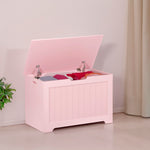 Saicool Wooden Storage Chest,30/40 Inch Storage Trunk w/2 Safety Hinges, Storage Bench, Modern Lift Top Chest Box Organizer (Pink, 30 L x 15.7 W x19 H Inch)