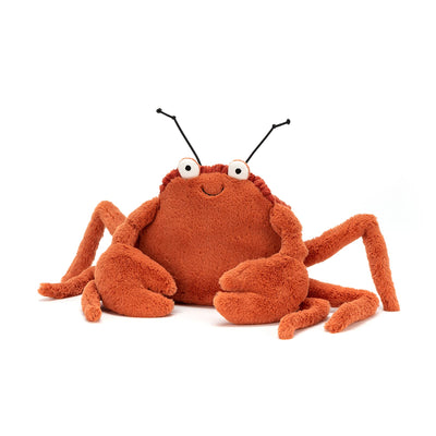 Jellycat Crispin Crab Stuffed Animal, Medium 8 inches - Ocean & Sea Plush Toy - Classic Children's Gift