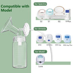 BDICOVE Breastmilk Storage Bottles Collection Bottles, 10oz Wide-Neck Breast Milk Container Compatible for Spectra S1 S2 SG Motif Luna Breast Pumps, Fit for 22oz Breast Milk Cooler & Fridge, 2 Packs