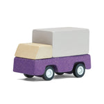 PlanToys® Purple Delivery Truck Wooden Montessori Vehicle Toy | Early Movement, Imagination and Practical Life Exploration | Eco Friendly Truck for Indoor and Outdoor Play