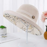 Women's-Mesh-Sun-Hats Wide-Brim Summer Beach Bucket Caps for Girls Outdoor-UV-Protection Foldable-Fishing-Hat Chin Strap Beige