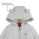 HUGGIES Fleece Lined Zip Up Hooded Jacket
