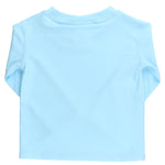 RUGGEDBUTTS® Baby/Toddler Boys Long Sleeve Rash Guard Swim Shirt w/UPF 50+ - Blue Breeze, 3-6m