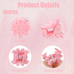 Mini Flower Hair Clips, 100Pcs Colorful Mini Baby Hair Clips, Daisy Flower Clips Pins Hair Barrettes Toddler Hair Accessories for Women Girls Kids Teens