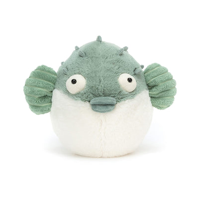 Jellycat Pacey Pufferfish Stuffed Animal, 7 inches - Ocean & Sea Plush Toy - Classic Children's Gift