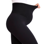 Motherhood Maternity Women's Basic Layering Secret Fit Over The Belly Crop Pregnancy Legging, Black, Medium