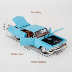 WAKAKAC Model Car 1/32 Eldorado Biarritz Series 62 Toy Car, Pull Back Diecast Collectible Car Toy with Sounds＆Lights for Kids Boys Girls and Adults, Gift Blue