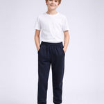 3 Pack Boys Lightweight Jogger Pants, Youth Athletic Sweatpants, Kids Toddlers Clothes Apparel (Set 7, Small) Navy