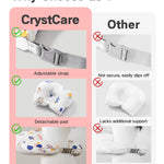 CrystCare Nursing Pillow for Breastfeeding & Bottle Feeding –Breastfeeding Pillow with Adjustable Waist Strap, Feeding Pillow for Tummy Time,Removable Cotton Cover for Mom Comfort (Forest)