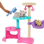Barbie Kitty Condo Doll & Pets, Cat Tree Toy Playset with 5 Kitten Figures & Accessories