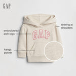GAP Baby Girls' Playtime Favorites Logo Pullover Hoodie Hooded Sweatshirt