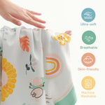 Lupantte Activity Gym / Play Mat with Replaceable Washable Covers for Baby Tummy Time with Toys for Visual, Hearing, Touch, Cognitive Development for Newborn to Toddler as Shower Gift