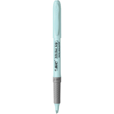 BIC Brite Liner Grip Pastel Highlighter Set, Chisel Tip, 6-Count Pack of Pastel Highlighters in Assorted Colors, Cute Highlighters for Bullet Journaling, Note Taking and More