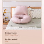 INSEN Wedge Pillow Set for Sleeping and After Surgery, Use for Acid Reflux, Reading and Relaxing, Headboard Pillow for Sitting in Bed, Pink Flower