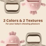 ChooKaChoo 2 Pack Baby Teething Toy Silicone Teething Mitten for Babies Over 3 Months Anti Dropping Wrist Hand Teethers Baby Chew Toys for Sucking Needs, BPA Free