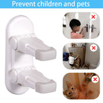 Flowden Improved Childproof Door Lever Lock（2 Pack）Prevents Toddlers from Opening Doors. Durable ABS with Adhesive Backing. Simple Install, No Tools Needed