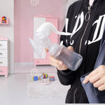 Manual Breast Pump with Adjustable Suction - BPA-Free Silicone Hand Pump for Breastfeeding Mothers (150ml)
