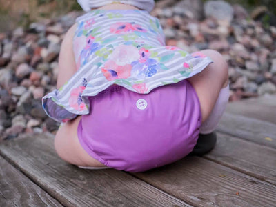 Buttons Cloth Diaper Cover – Newborn Snap (7-12lbs) (Lilac)