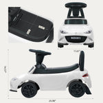 TCARAIWEN Ride On Push Car for Toddlers, Licensed Mazda Push Cars for Kids with Horn, Music, Lights, Under Seat Storage, Ride On Toy for 18-36 Months, White